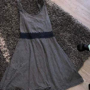 Striped midi dress